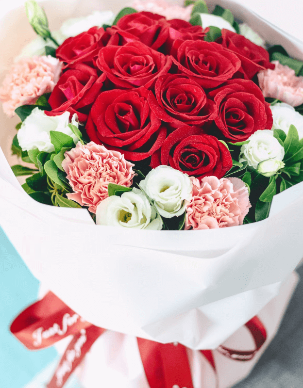 All White Bridal Bouquet